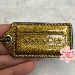 2" COACH Texture Fob Bag Charm Hang tag Hangtag